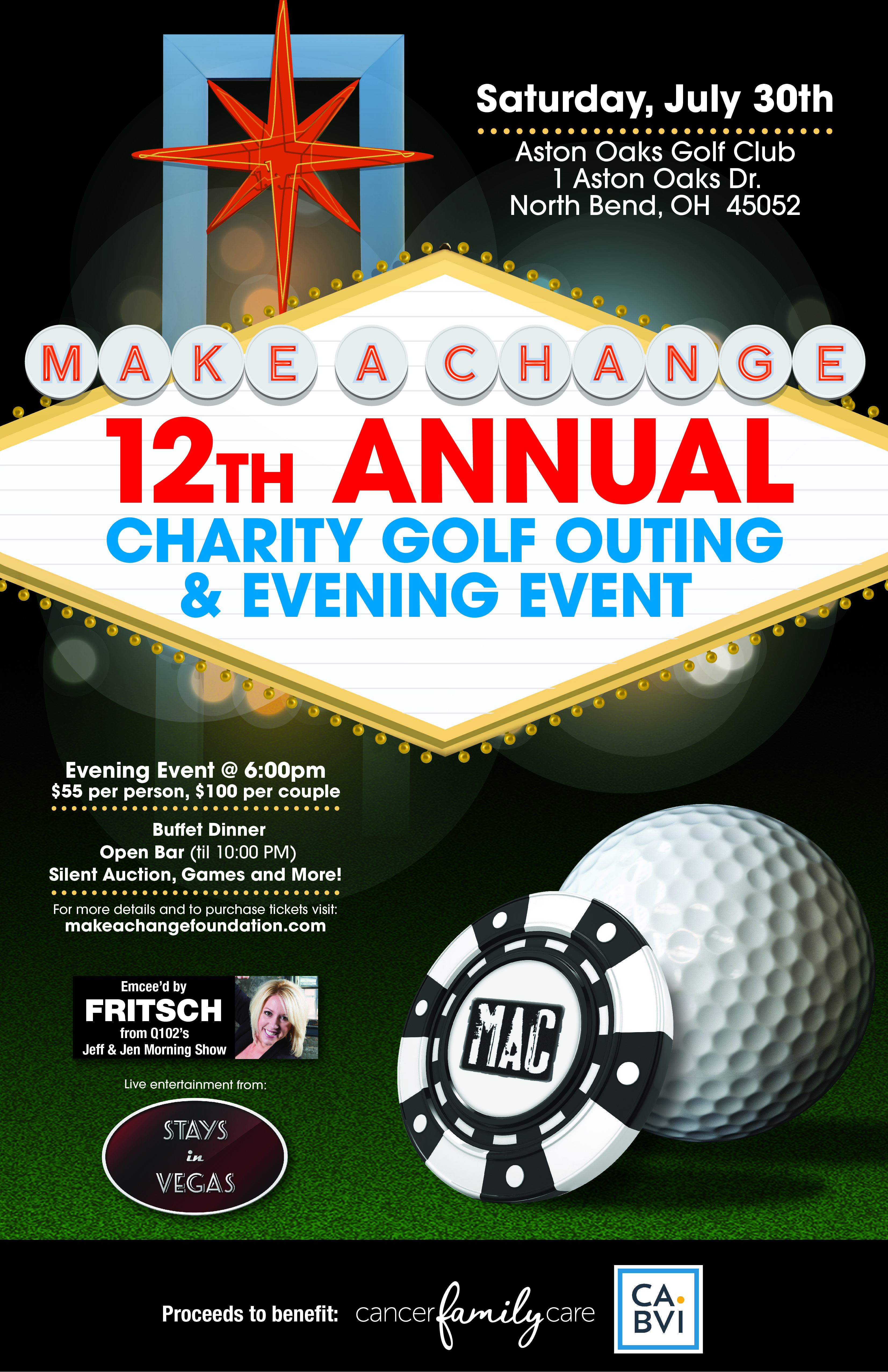 12th Annual Make A Change Charity Golf Outing & Evening Event